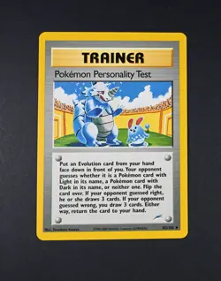 NM Pokemon Personality Test Trainer 102/105 Reg. Neo Destiny Unlimited Card - Image 1