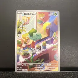 Pokemon TCG Bulbasaur Stellar Crown Illustration Holo Card 143/142 - Image 1