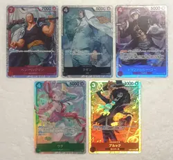 Lot of 5 Japanese ONE PIECE Cardgame Super Rare Card Set TCG - Image 1