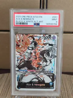Ace & Newgate ST22-001: One Piece CCG Foil Card Parallel PSA9 - Image 1