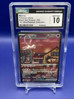 Mew ex 053 Sv: Scarlet & Violet Promo Cards Holo CGC GM 10! - Image 1