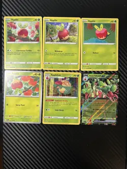 6x Flapple Applin Lot Pokemon Cards Collection Set TCG - Image 1