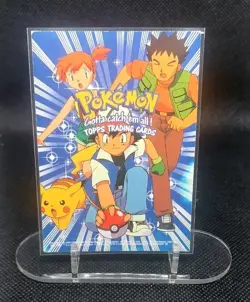 Pokemon TOPPS Blue Logo Movie Animation Edition Trading Card 1999 Checklist - Image 1