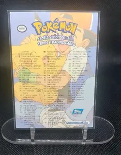 Pokemon TOPPS Blue Logo Movie Animation Edition Trading Card 1999 Checklist - Image 2