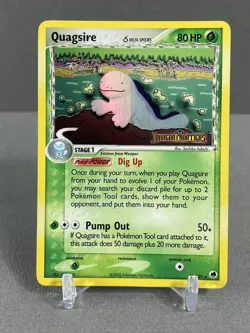 Pokemon Card - Quagsire Dragon Frontiers 21/101 Rare Reverse Holo Stamped - Image 1