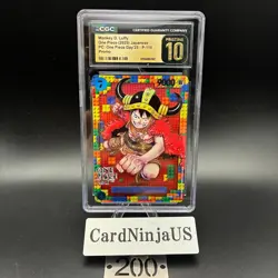CGC PRISTINE 10 Luffy P-110 Premium Card Collection ONE PIECE DAY 25 Japanese - Image 1
