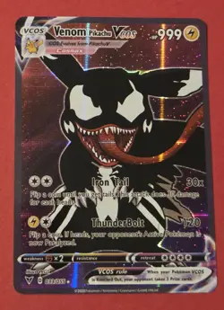 Pikachu Marvel Venom Cosplay Cute Doujin ACG HOLO Card - Near Mint C. - Image 1