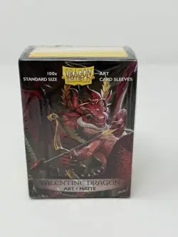 Dragon Shield 100 Standard Deck Card Sleeve ​​Art Matte Valentine Dragon - Image 1