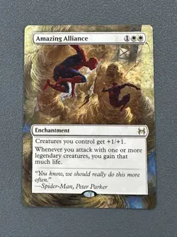 Amazing Alliance MTG Marvel's Spider-Man Eternal Hand Painted Full Altered Art v - Image 1