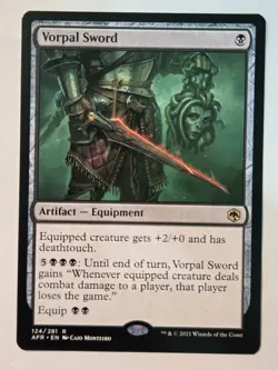 MTG Vorpal Sword AFR 124/281 Regular Rare - Image 2