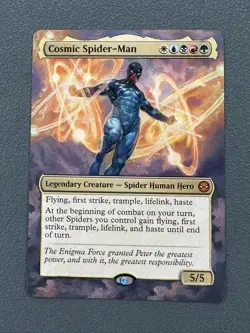 Cosmic Spider-Man MTG Marvel's Spider-Man Hand Painted Extended Full Altered Art - Image 1