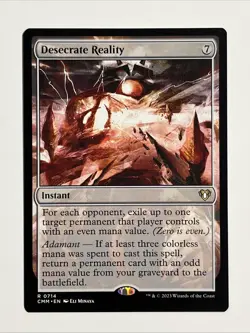 MTG Desecrate Reality Commander Masters 0714 - Magic The Gathering - Image 1