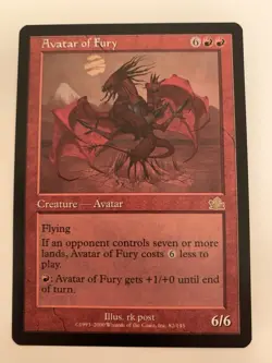 MTG NM Avatar of Fury Prophecy Free Shipping In The US with Tracking - Image 1