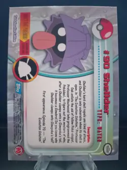 2000 Topps Pokemon TV Animation Edition Series 2 Shellder #90 Foil Blue Label - Image 2
