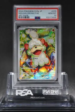 PSA 10 9 HISUIAN GROWLITHE PERRIN CRIMSON HAZE Pokemon Japanese SV5a Sequential - Image 2