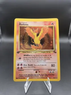 Moltres 12/62 1st Edition Holo Rare Fossil Vintage WOTC - Pokemon TCG (P11) - Image 1
