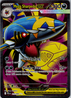 Pokemon TCG: Mega Sharpedo Ex 113/094 Phantasmal Flames Ultra Rare! - Image 1