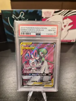 Full Art - Gardevoir & Sylveon GX Pokemon Sun Moon Unbroken Bonds PSA 10 GEM MT - Image 1