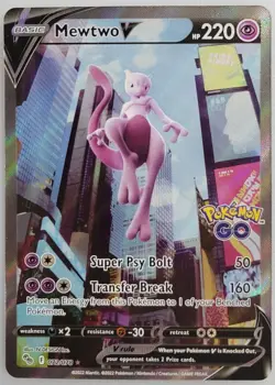 Mewtwo V (Alternate Full Art) 072/078 Pokemon GO Holo NM - Image 2