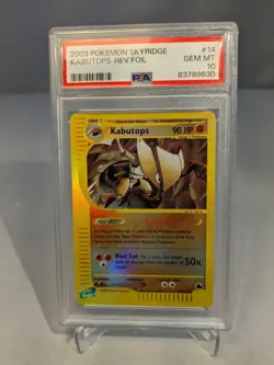 2003 Pokemon Skyridge Kabutops 14/144 Reverse Holo PSA 10 - Image 1