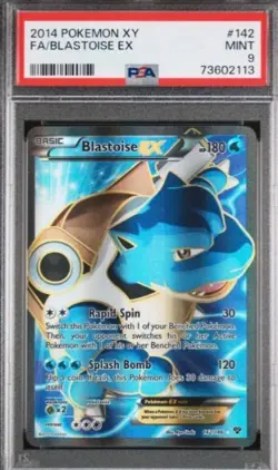 2014 Pokemon XY Blastoise EX Full Art #142 PSA 9 MINT - Image 1