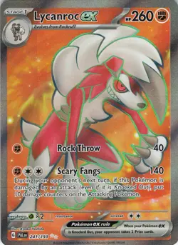 Lycanroc ex 241/193 Full Art Ultra Rare SV02: Paldea Evolved NM Pokemon - Image 1