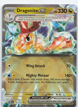 Dragonite ex 159/197 Double Rare Holo SV03: Obsidian Flames NM Pokemon - Image 1