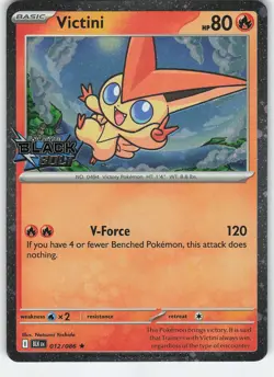 Victini 012/086 Stamped Cosmos Holo Rare Holo SV: Black Bolt NM Pokemon - Image 1