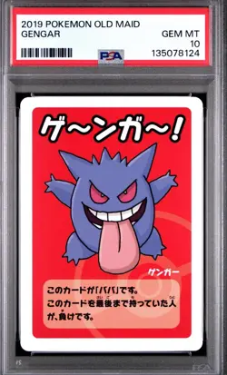 2019 POKEMON OLD MAID GENGAR PSA 10 - Image 1
