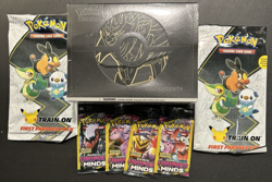 Pokemon CCG Sealed Lot #3: ZAMAZENTA Bundle + 8 Booster Packs !!! - Image 1
