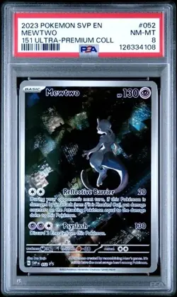 MEWTWO 151 ULTRA-PREMIUM COLL 052 PSA 8 2023 POKEMON SVP EN-SV BLACK STAR PROMO - Image 1