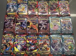 Lot of 18 Pokemon TCG Assorted Booster Packs Loose From Mega Charizard UPC - Image 1