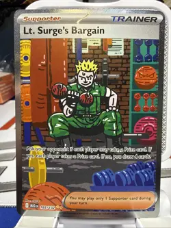 2025 Pokemon Mega Evolution Lt. Surge's Bargain 185/132 SIR - Image 1