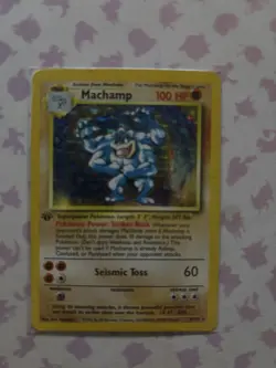 Machamp Base Set Holo 1st Edition 8/102 MP Pokemon TCG - Image 3