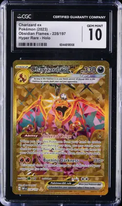 2023 POKEMON OBSIDIAN FLAMES - HYPER RARE - HOLO CHARIZARD EX CGC 10 GEM MINT - Image 1