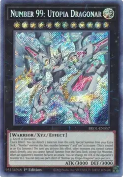 Number 99: Utopia Dragonar - BROL-EN057 - Secret Rare - 1st Edition - Lightly Pl - Image 1