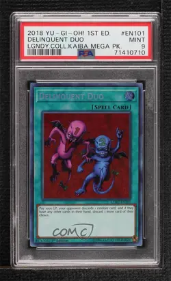 Delinquent Duo SE 1st Ed. YuGiOh Legendary Collection Kaiba PSA 9 MINT - Image 1
