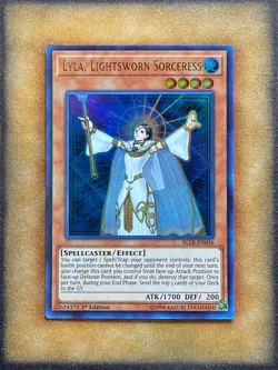 Yugioh Lyla, Lightsworn Sorceress BLLR-EN036 Ultra Rare 1st Ed NM - Image 1