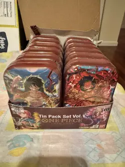 One Piece Tin Pack Set Vol. 1 Gol.D.Roger English NEW Factory Sealed (12 tins) - Image 2