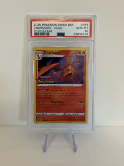 2020 Pokemon Vivid Voltage Charizard PreRelease Promo SWSH066 PSA 10 GEM MINT - Image 1
