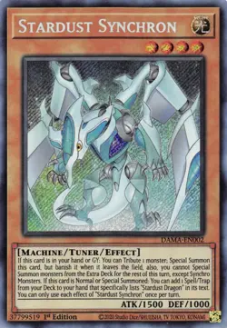 Stardust Synchron [DAMA-EN002] Secret Rare Lightly Played 1st Edition - Yugioh s - Image 1