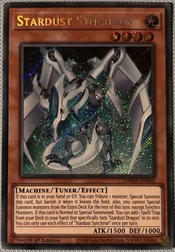 YuGiOh! Stardust Synchron DAMA-EN002 Secret Rare 1st Edition - Image 1