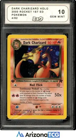 Pokemon 2000 Dark Charizard 4/82 Holo Team Rocket First Edition GEM MINT MEW 10 - Image 1