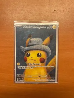 Pokemon x Van Gogh: Pikachu with Grey Felt Hat SVP 085 Promo Card Sealed - Image 1
