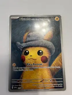 Pokemon x Van Gogh Pikachu with Grey Felt Hat SVP 085 Promo Card Sealed - Image 1