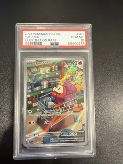 PSA 10 Pokemon TCG Paldea Evolved Fuecoco Illustration Rare Card 201/193 - Image 1