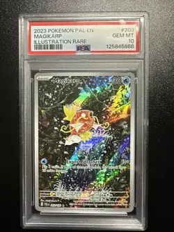 Pokemon TCG Magikarp Holo Card Paldea Evolved Illustration, Rare, PSA 10 203/193 - Image 1