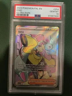 Iono Full Art Trainer Paldea Evolved Ultra Rare Pokemon TCG Card PSA 10 - Image 1