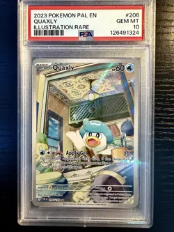 Pokemon TCG Quaxly Scarlet & Violet Paldea Evolved Holo Card 206/193 PSA 10 Gem - Image 1