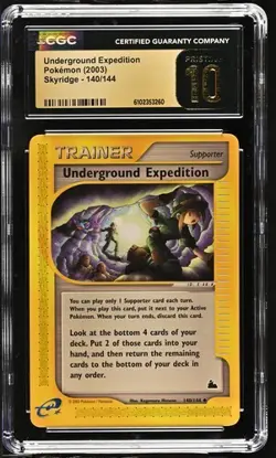 Pokemon Underground Expedition 2003 Skyridge 140/144 CGC PRISTINE 10 - Image 1